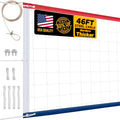 Upgraded Professional Volleyball Net Outdoor Heavy Duty – Weatherproof, Extended Stainless Steel Cable and Reinforced Full Borders, Ideal for Indoor & Outdoor Play, 32x3FT, Net Only