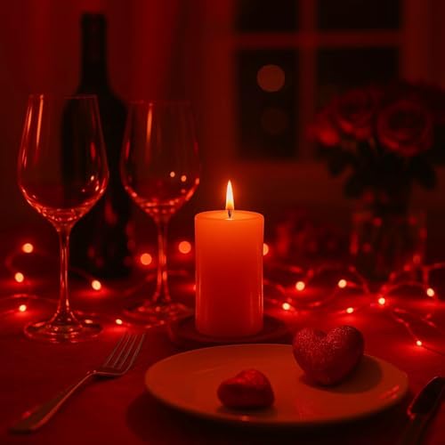 6 Pack Fairy Lights Battery Operated with Timer Silver Wire Mini 13FT 40LED Waterproof Cuttable Twinkle Christmas String Lights for Home Bedroom Wedding DIY Centerpiece Birthday (Red) - color: Red