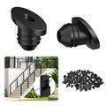 100 Pack 30 Degree Cable Railing Rubber Grommets, Black Angle Beveled Protector Sleeve for 1/8" 5/32" 3/16" Cables for Metal Cable Railing Posts, Cable Railing Protector Sleeve Grommet, MY27 - size: Stair (30°)