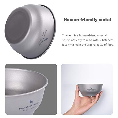 Boundless Voyage Ultralight Titanium Bowl Pan Plate Dish with Carry Bag Outdoor Camping Portable Tableware Cookware (5 Pcs Set (3 Bowls+2 Plates)) - color: 5 Pcs Set (3 Bowls+2 Plates)