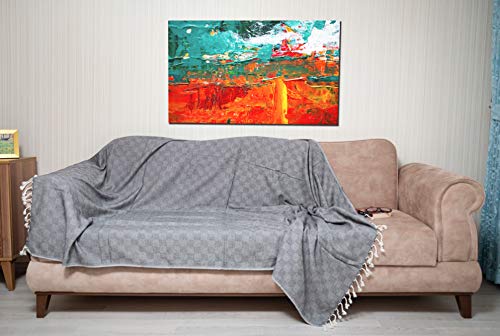 Bersuse 100% Cotton Milas XL Throw Blanket for Couch - 100% Cotton Lightweight Durable Throw Blanket, Big Blanket for Sensitive Skin, Decorative and Versatile - 60x90 Inches, Black - color: Black