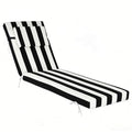 Chaise Lounge Cushions Outdoor 72x21x4 Inch, Patio Lounger Chair Cushion with Removable Cover, Fade Resistant Replacement Pad for Outdoor Furniture (Black and White Stripes, 72x21x4 inch) - color: Black and White Stripes