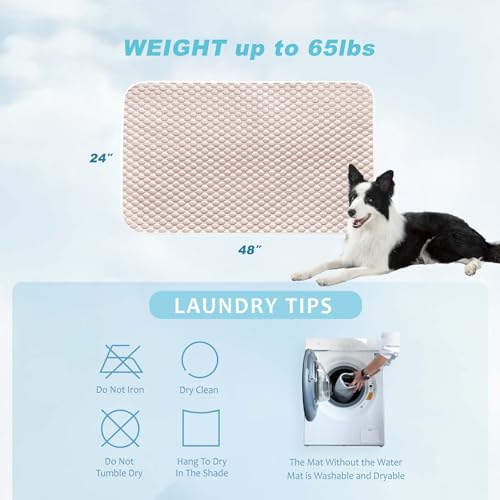 MICROCOSMOS Pet Cooling Mat & Sleeping Pad- Breathable Bubble Surface, EZ Clean. Keep Cooling for Pets, Kids and Adults in Summer.(Brown, 48" x 24") - color: Brown, size: 48" x 24"