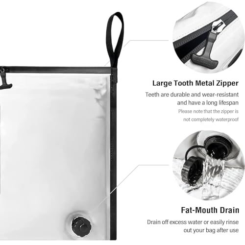 Buffalo Gear Insulated Fish Cooler Bag Portable Fish Kill Bag Keep Ice-cold More Than 48 Hours - color: White, size: 48x18in