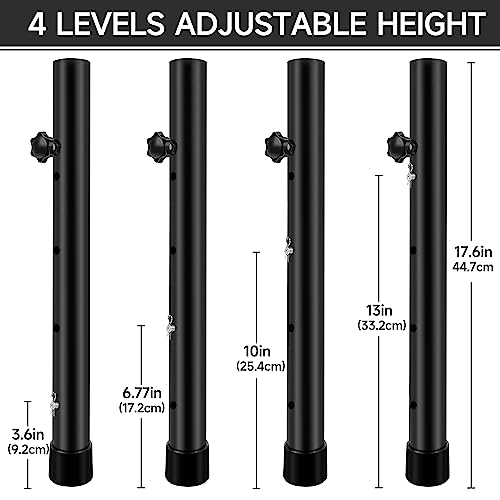 8 Pack Folding Table Risers, 4 Levels Adjustable Height Folding Table Leg Extenders, Heavy Duty Metal Table Leg Extensions Raise Table Height 3.6in | 6.77in | 10in | 13in - size: 8 PCS - 4 LEVELS ADJUSTABLE HEIGHT