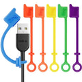 Cozy USB Caps Covers/Tether for USB A Cable with Dust Protection, Protects During Travel, Portable, Designed by Cozy (USB A Multi) - color: USB-A (2) - MULTI