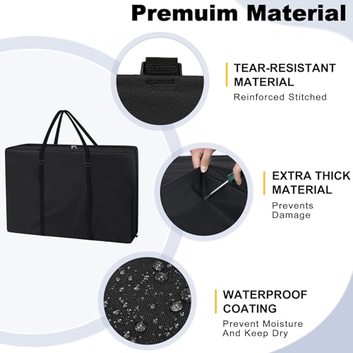 Explore Land Heavy Duty Chair Storage Bag for Folding Longue Zero Gravity Light Weight Transport Folding Rollator Walker (2PACK-Black) - color: 2 Pack: Black