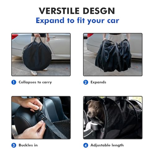 Pet Tube Soft Sied Dog Carries,Extra Long Cat Tunnel for Cars, Outsidet Enclosures Playpen Tunnel Catio for Long Distance Travel Road Trip