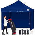 ABCCANOPY Easy Pop Up Canopy Tent with Sidewalls 10x10 Commercial -Series, Navy Blue - color: navy blue, size: 10X10
