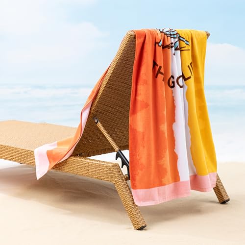 Berkshire Peanuts® Snoopy Beach Towel — 100% Cotton Pool & Beach Towel, Absorbent, Quick-Drying & Sand-Free, 36'' × 72'', Snoopy Beachy Good Life - color: Snoopy Beachy Good Life