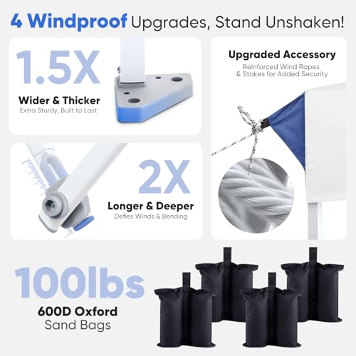 Sekey 10x10 Pop Up Canopy with One Push Setup-Easy Up Canopy with 99% UV Blocking - Instant Outdoor Sun Shade for Events, Parties, Camping- Commercial Gazebo with Weight Bags,Wind Proof&Waterproof