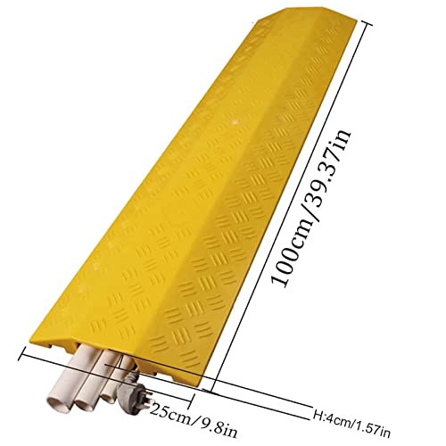 Cable Ramp Protective Cover,Cable Cover,Indoor Cable Protector Floor Cord Cover Cord Protector Single Channel Hose and Cord Protection for Outdoor and Indoor Use,100x25x4 cm - size: 100x25x4 cm