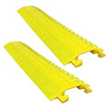 EZ Runner PVC Drop Over Cable Ramp Cable Protector - Single Channel - Yellow (Pack of 2) - color: Yellow, size: 1-Channel (2 Pack)