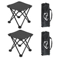 Wind Tour Portable Folding Camping Stool Outdoor Camping Lightweight Samll Chair for Fishing Hiking Gardening and Beach with Carry Bag (Medium Black -2) - color: Medium Black -2