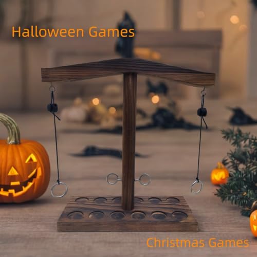 Board Games for Indoor/Outdoor Family & Party Fun - Ring Toss Game Set with Easy Assembly, Perfect for Halloween Games, Thanksgiving, Christmas Parties & White Elephant Exchanges - Portable Design - style: scale model