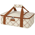 Casserole Carrier Bag, Single Insulated Food Bag, Hot Cold Lasagna Holder Tote for Picnic, Potluck or Travel, Lightweight Picnic Bag - color: Beige-01
