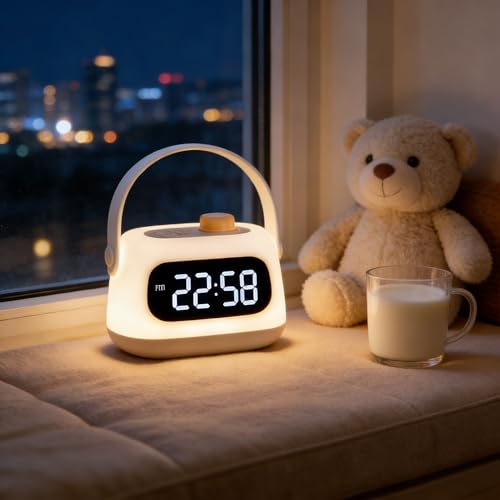 QANYI Kids Lanterns,Portable and Rechargeable Night Light for Kids Room with Dimmable and Clock Time, LED Camping Lantern Emergency Lights Hanging and Table Lamp for Home,Tent,Camp,Girls - style: Modern