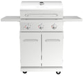 Nexgrill Stainless Steel 3-Burner Propane Gas Grill w/Foldable Side Shelves, 40,500BTUS, 591.05 sq. in. Cooking Area, Perfect for Outdoor Cooking & Grilling, BBQs, Backyard, Tailgating, 720-0830MN - style: 3-Burner