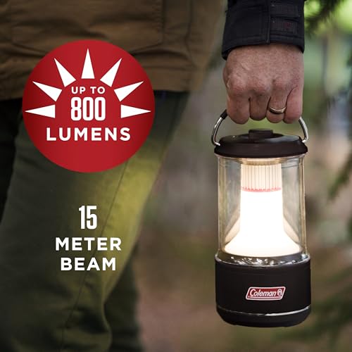 Coleman LED Lantern with Enhanced Battery Protection, Water-Resistant, Batteries Last up to 25% Longer Than Other Lanterns, Great for Camping, Power Outage, Emergencies, & More - style: 800 Lumens