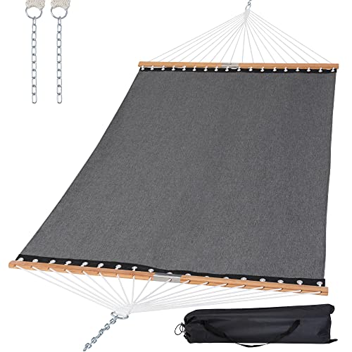 SUNCREAT Portable Double Outdoor Hammock, 450lbs Capacity, Quick Dry 2 Person Hammock with Carrying Bag, Dark Gray - color: Dark Gray, size: 78.7 x 55.1 in, Hammock Only