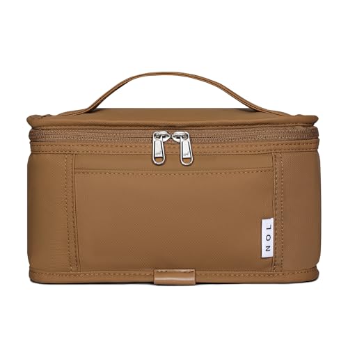 NOL Natural Organic Lifestyle Small Lunch Bag Mini Lunch Box Insulated Lunch Bag for Men/Women Leakproof Cooler Tote Bag Lightweight Nylon Waterproof Lunch Box For Work,Brown - color: Brown, size: Medium(5 Liters)