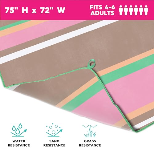 Roxy Sand-Free Beach Mat – Large Waterproof Outdoor Picnic Blanket, Lightweight Foldable Mat for Beach, Camping, Park, or Travel – Fits 4-6 People, Quick-Dry, Durable