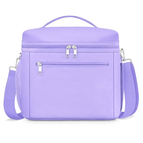 DALINDA Insulated Lunch Bag Lunch Box for Women Men,Leak-Proof Cooler Bag Lunchbox Lightweight for Work Picnic,Study,Beach,Camping,Travel - color: Purple, size: 7L Medium · Compact Size