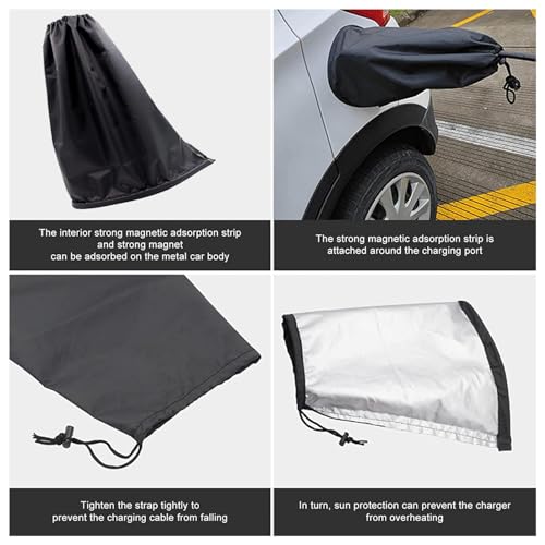 EV Charger Plug Cover, Waterproof Outdoor EV Charger Cover, Rain Sun UV Snow Dust All Weather Protection, Electric Car Charging Port Plug Cover (Speaker Magnet) - color: Speaker Magnet