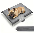 Veehoo Outdoor Waterproof Dog Bed, Water-Resistant Orthopedic Dog Bed for Small Medium Dogs 30 Inch Pet Bed Crate Pad Mattress, Gray