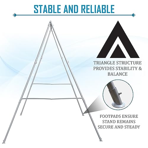 FEBTECH - Aerial Yoga Stand Frame - Heavy Duty Steel Yoga Trapeze Stand Support up to 550 lbs - Portable Indoor Outdoor Arial Stand
