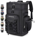 Insulated Cooler Backpack, 40L Leakproof Backpack with Double Compartments for Men & Women, Large Lunch Cooler for Camping, Beach, Travel, Picnic, Up to 48 Cans - color: Black