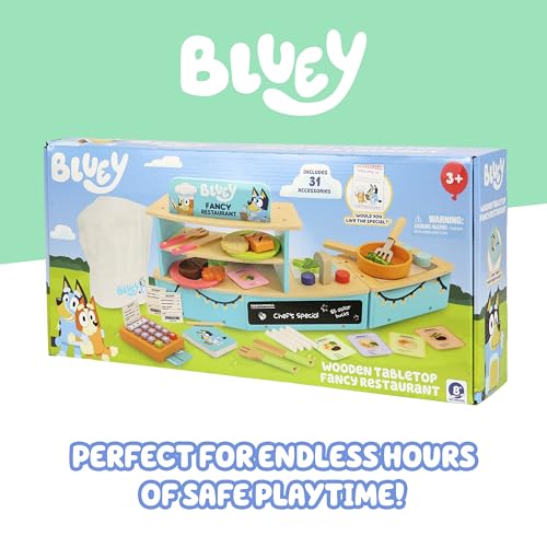 Table Top Bluey Restaurant Set, Cooking Set for Kids w/Utensils for Pretend Play and Family Fun, Restaurant Play Set - style: Tabletop Restaurant