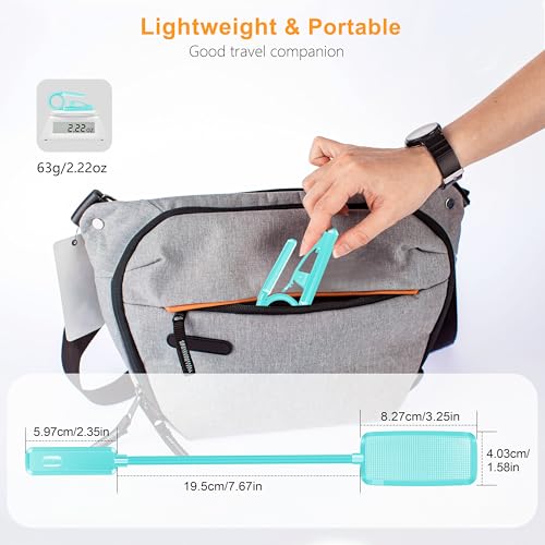 Gritin 9 LED Rechargeable Book Light for Reading in Bed - Eye Caring 3 Color Temperatures,Stepless Dimming Brightness,80 Hrs Runtime Small Lightweight Clip On Book Reading Light for Studying -Blue - color: Blue
