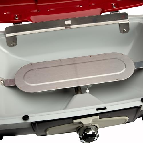 Cuisinart Petite Gourmet Portable Gas Grill, Compact Portable Grill Propane, 150 Sq. In. Cooking Surface, 5,500 BTU Burner Small Gas Grills for Camping, BBQ, Folding Legs and Carry Handles, Red - color: Petit Gourmet Tabletop Gas Grill, Red