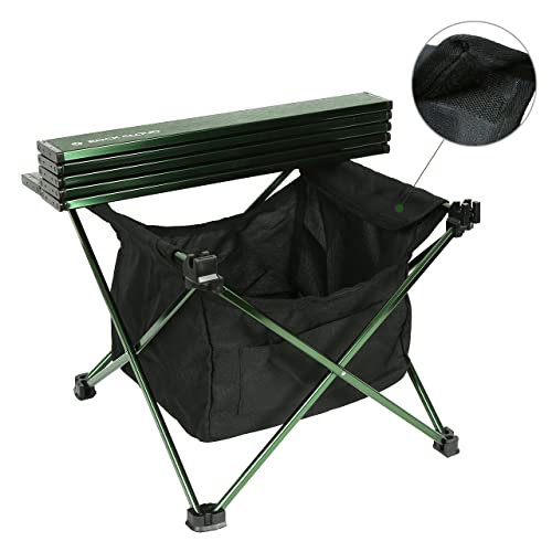 ROCK CLOUD Portable Camping Table Ultralight Aluminum Camp Table with Storage Bag Folding Beach Table for Camping Hiking Backpacking Outdoor Picnic, Green - color: Green, With Storage Bag, size: Small