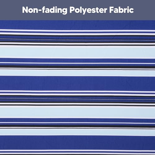 SUNCREAT Portable Hammock Pad with Soft Pillow, Two-Layer Soft Polyester Pad, Blue Stripes - color: Blue Stripes
