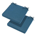 Magpie Fabrics Indoor Outdoor Waterproof Square Chair Cushion, 18" x 18" x 2.5", 2 Pack, Water Resistant Seat Cushions, for Patio Garden Office, Dark Blue - color: Dark Blue