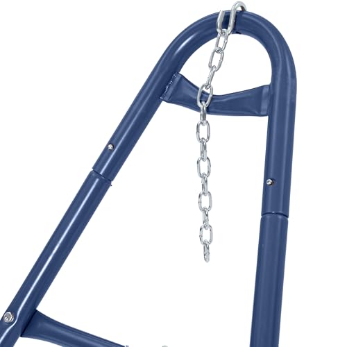 gafete Universal 2 Person Hammock Stand Only, 600 lbs Capacity, Fits 9 to 14ft Hammocks, Adjustable Double Heavy Duty Powder-Coated Steel Stand for Outside, Multi-Use (Navy) - color: Navy
