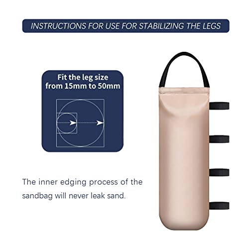 IALNAI 112 LBS Heavy Sand Bags for Canopy Outdoor Advertising Tent Sunshade Fixed Windproof Pop up Canopy Tent (Without Sand) 4-Pack - color: BEIGE