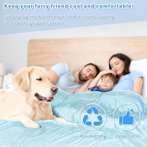 Kritter Planet Summer Cooling Blanket for Dogs, Soft Cooling Mat for Large Medium Dogs, Cooling Dog Bed Cover for Hot Weather, Washable, 50 x 60 inch