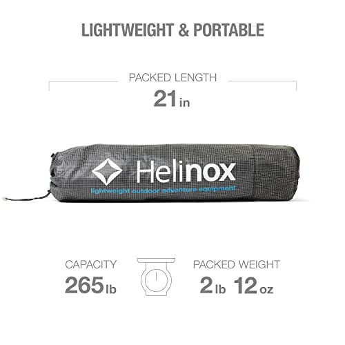 Helinox Lite Cot Ultra-Light, Portable Camping Cot, Compact, Collapsible, Backpacking, Foldable Camping Bed - color: Black