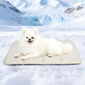 Cooling Dog Mat Q-Max>0.5 - Rapid Cooling Tech, Thin Breathable Crate Pad, Portable Washable Summer Mat, Chill Soothing Fabric - 24"x18" Small Dog/Cat, Dark Beige - color: Dark Beige, size: 24"L x18"W x 0.8"H