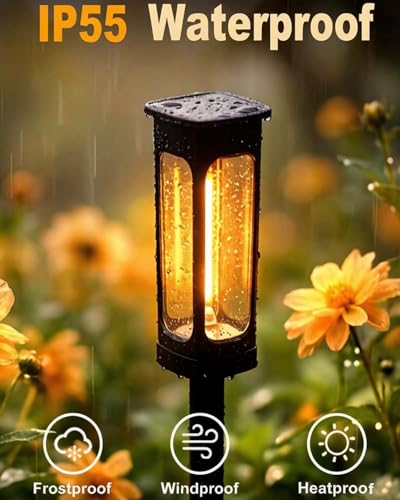 LIANGLOME Solar Pathway Lights Outdoor, Bright Solar Lights Outdoor, Auto On/Off, IP65 Waterproof Solar Garden Lights Solar Powered Landscape Lighting for Yard Patio Walkway Driveway Pathway - size: 1PK