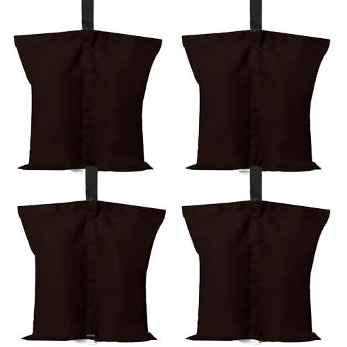 ABCCANOPY Canopy Weights 120 LBS Gazebo Tent Sand Bags,4-Pack Brown (Without Sand) - color: Brown, size: 120 LBS