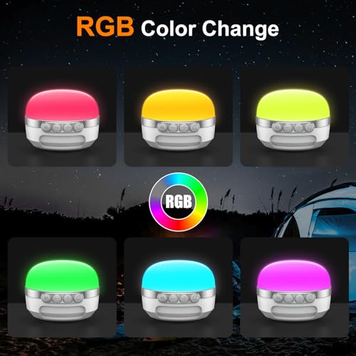 LED Camping Lantern Rechargeable 1400LM, Up to 420H Running Time Camping Tent RGB Light, 10400mAh Emergency Hanging Light for Hurricane, Power Outages, Home, Hiking, White - style: White Ultra