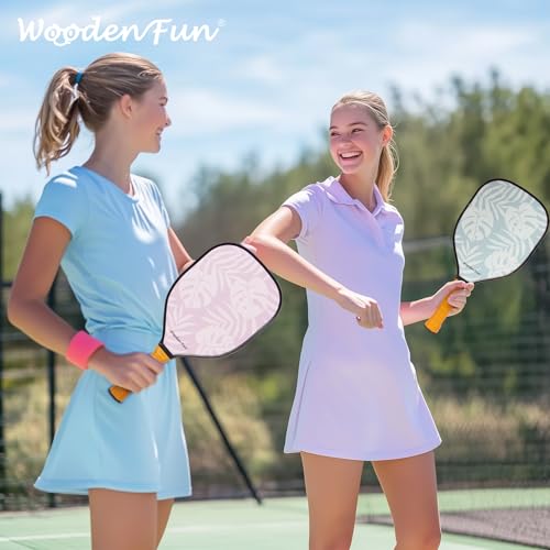 Pickleball Paddles Set of 2, USAPA Approved Pickleball Set with 4 Pickleball Balls, Gifts for Men Women Beginners