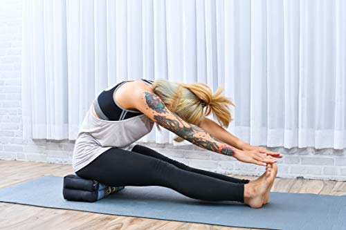 Leewadee Yoga Block – Floor Cushion for Yoga Practice, Meditation Seat Cushion for Workouts Filled with Kapok - color: Sf15 - Blue
