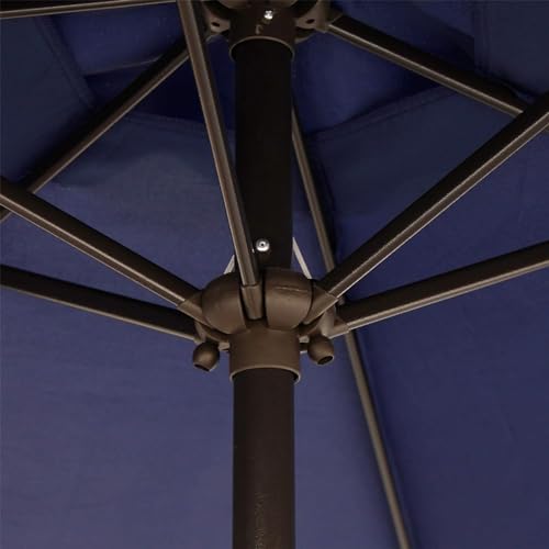 Blissun 7.5 ft Patio Umbrella, Yard Umbrella, Outdoor Market Umbrella with Push Button Tilt Crank (Navy Blue) - color: Navy Blue