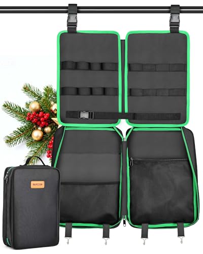 FANGSUN Camping Cooking Utensils, 16 PCS Portable Camping Kitchen Set with Grill Accessories, Camp Gifts for Men Dad, New Year‘s Presents for RV, Hiking, Picnic, Backpacking - color: Green-Only Bag