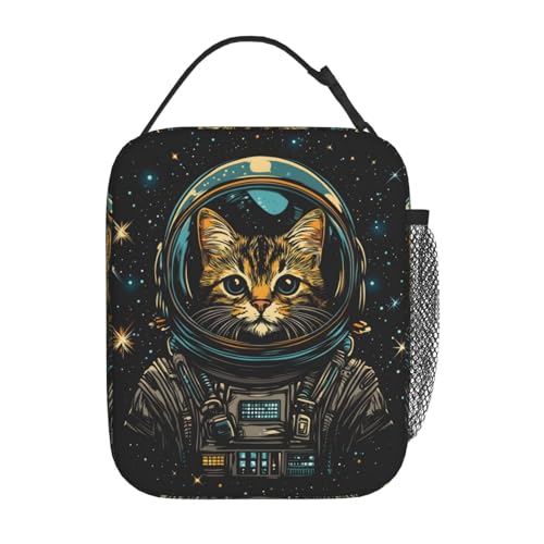 Cat Lunch Box for Women Kids Girls Men Insulated Lunch Bag Lunchbox Adults Lunch Tote Bags Reusable Cooler for Work Office School Picnic Travel - color: Cat01